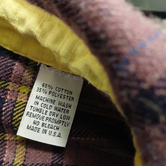 Western Shirt womens XS Purple Yellow Plaid Cowgirl Rodeo long sleeve Collared - Picture 8 of 8